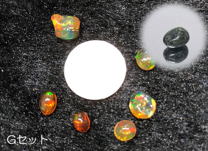 ファイアーオパール＆プレセリブルーストーン セット (フェニックス＆龍のエネルギーを復活→統合）ワーク用(19-cwj-0611)